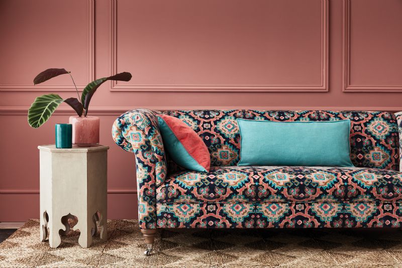 Sofa pattern Linwood colourful