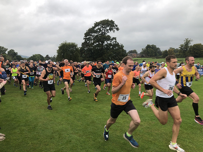 The start of the Apperley Quarter Marathon